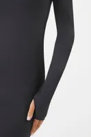 Women's Turtleneck Contour Mini Dress in Black Large