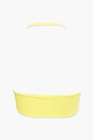 Women's Ruched Bandeau Bikini Top Citron