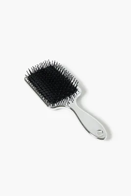 Rhinestone Hair Brush in Silver