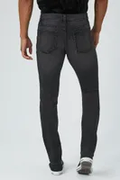 Men Stretch-Denim Slim-Fit Jeans in Washed Black, 40