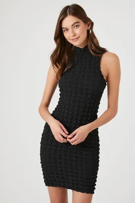Women's Quilted Bodycon Mini Dress