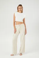 Women's Padded Cropped T-Shirt in White Small