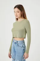 Women's Cropped Long-Sleeve Top