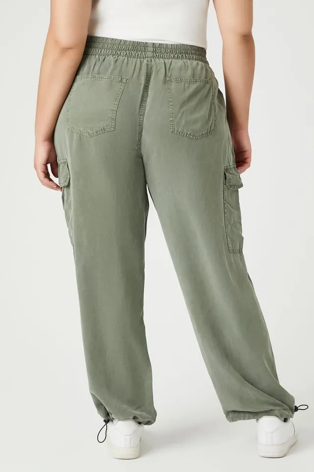 Forever 21 Women's Utility Cargo Joggers in Olive, XL - ShopStyle Pants