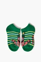 Kids SpongeBob Christmas Ankle Socks Set - 5 pack (Girls + Boys) in Green