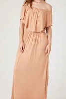 Women's Flounce Off-the-Shoulder Maxi Dress Toast