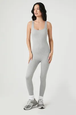 Women's Seamless Tank Jumpsuit in Heather Grey Small