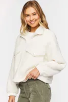 Women's Faux Shearling Zip-Up Bomber Jacket