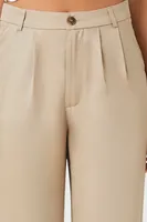 Women's Straight-Leg Trouser Pants in Taupe Small