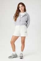 Women's French Terry Zip-Up Jacket in Heather Grey Large