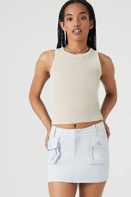 Women's Twill Cargo Mini Skirt