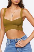 Women's Ponte Knit Cutout Bralette in Beech Large