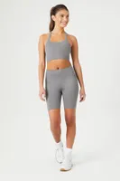 Women's Active Seamless Biker Shorts in Dark Grey Small