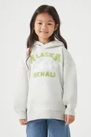 Girls Alaska Graphic Hoodie (Kids) in Grey, 9/10