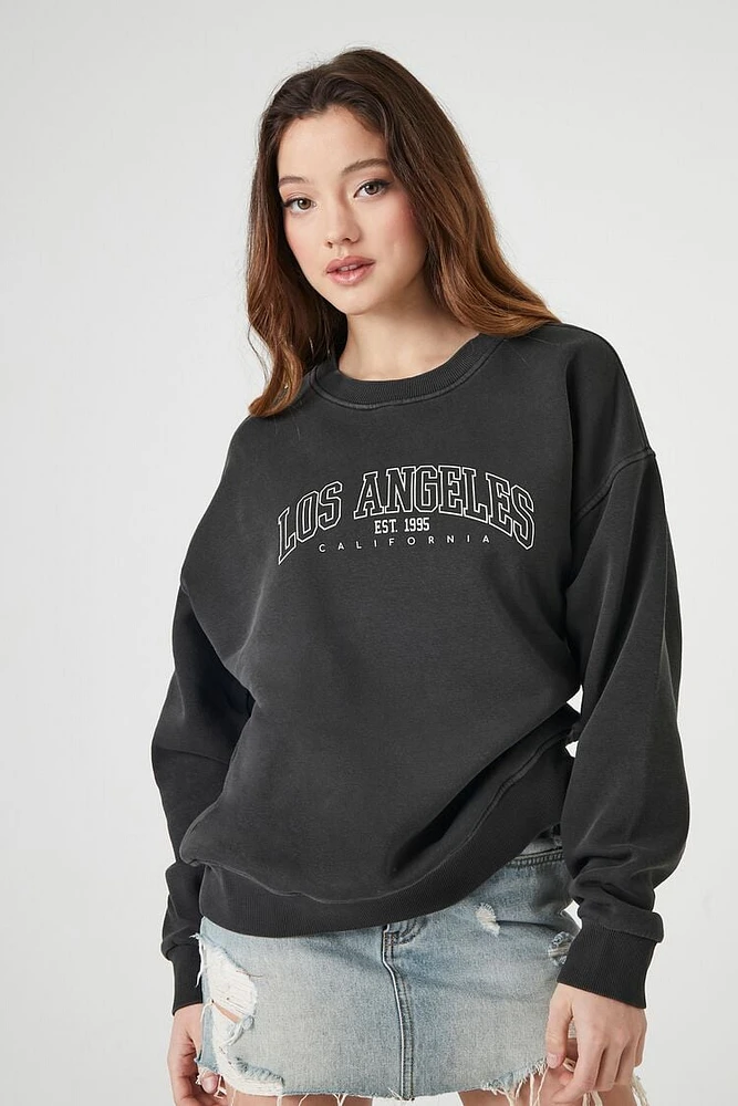 Women's Los Angeles Graphic Pullover in Charcoal Medium