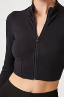 Women's Active Seamless Bustier Jacket in Black Medium