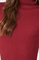 Women's Turtleneck Bodycon Midi Sweater Dress