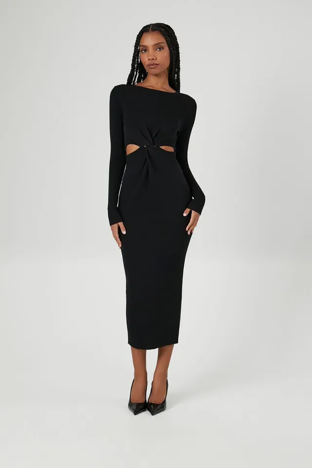 Home | Forever 21 Women's Twist-Front Maxi Sweater Dress in Black, XS at  Plaza Las Americas in San Juan, PR