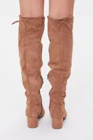 Women's Faux Suede Knee-High Boots in Tan, 9