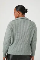 Women's Half-Zip Cable Knit Sweater