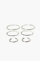 Women's Hoop Earring Set in Silver