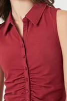 Women's Ruched Sleeveless Top