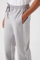 Men Side-Striped Straight Pants in Grey/Grey Medium