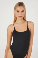 Women's Reversible Cami Bodysuit in Black/Grey Medium
