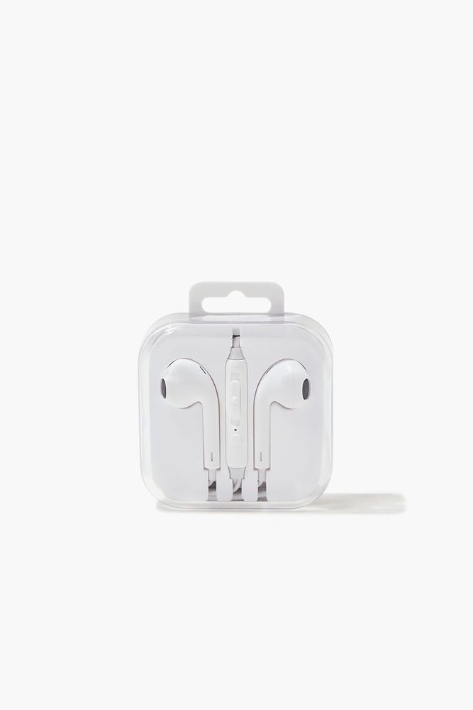 Electronic Wired Earbuds in White