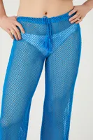 Women's Sheer Mesh Flare Pants Ibiza Blue