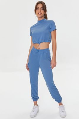 Women's Active Mesh Cargo Joggers in Royal Large