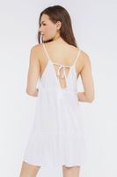Women's Plunging Cami Mini Dress in White Small