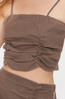 Women's Kendall + Kylie Ruched Cami in Taupe Large