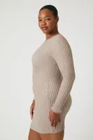 Women's Ribbed Mini Sweater Dress Goat,