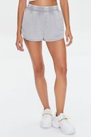 Women's French Terry Dolphin-Hem Shorts in Neutral Grey Medium