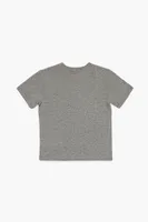 Kids Cotton Crew T-Shirt (Girls + Boys) in Heather Grey, 11/12