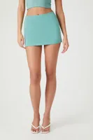 Women's A-Line Micro Mini Skirt in Stone Blue, XL