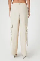 Women's Straight-Leg Cargo Trousers in Cream Medium