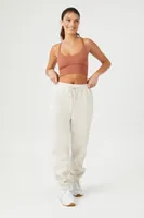 Women's Active Fleece Drawstring Joggers in Birch Small