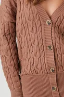 Women's Cable Knit Sweater Mini Dress Taupe