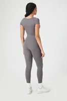 Women's Seamless Short-Sleeve Jumpsuit