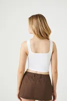 Women's Organically Grown Cotton Cropped Tank Top Medium