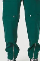 Men Slim-Fit Twill Cargo Pants in Hunter Green, XXL