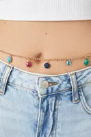 Women's Faux Gem & Stone Belly Chain in Gold