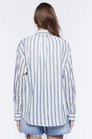 Women's Striped Curved-Hem Shirt Medium