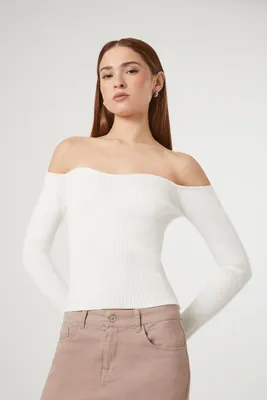 Women's Sweater-Knit Off-the-Shoulder Top