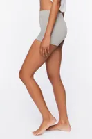 Women's Seamless Boyshort Panties in Heather Grey Medium