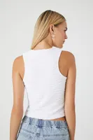Women's Textured Knit Cropped Tank Top
