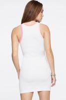 Women's Bodycon Ringer Mini Dress White,