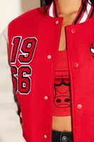 Women's Chicago Bulls Letterman Jacket in Red/Cream Small